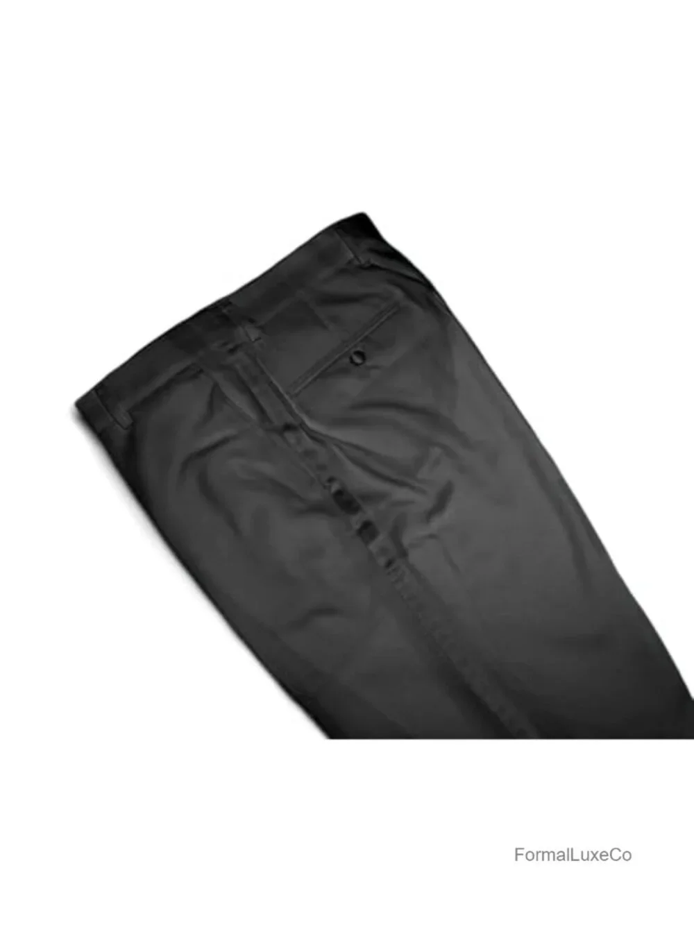 Men's Flat Front Tuxedo Pants with Satin Band Stripe